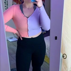 Cropped Multicolored Long Sleeve